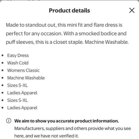 1.State Adorable Cotton Lilac Puff Sleeve Mini Dress with Smocked Bodice Size L - Picture 2 of 10